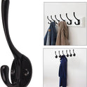 CAZARU Coat rack Double Coat Hook 10 Pcs Classic Iron Hanger Hook Decoration Hallway Coat Hat Storage Household Key Holder Wall Decor Wall-mounted coat rack