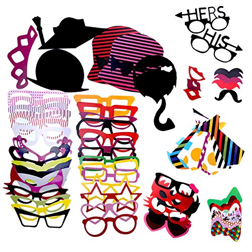 27 pcs PowerTRC Photo Booth Props – Funny Party & Event Set