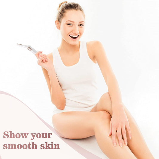 Gurelax Bikini Shaver for Women, Flawless Bikini Hair Remover + Foldable Shaver, Best Electric Pubic Hair Trimmer with Storage Bag.