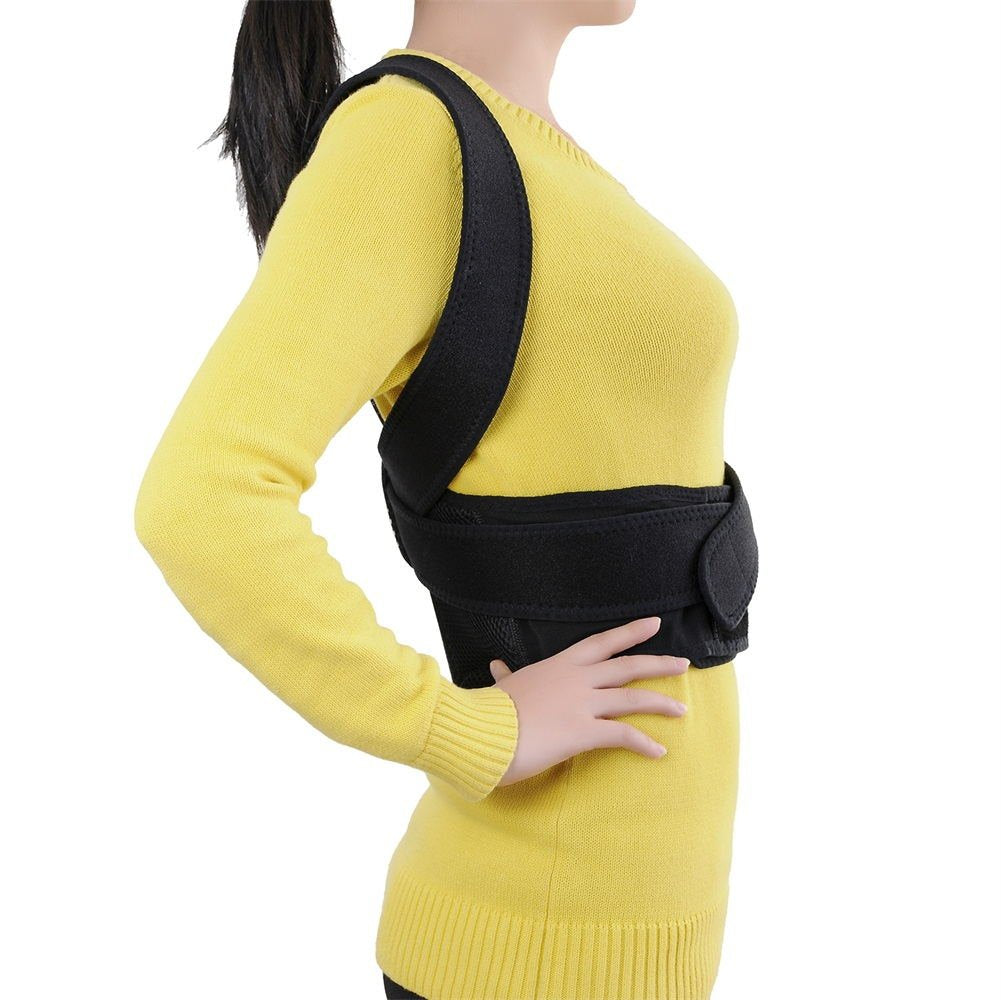 Bag Well Adjustable Back Posture Corrector Brace Posture Support Correction Belt for Men Women Back Shoulder Support Belt M