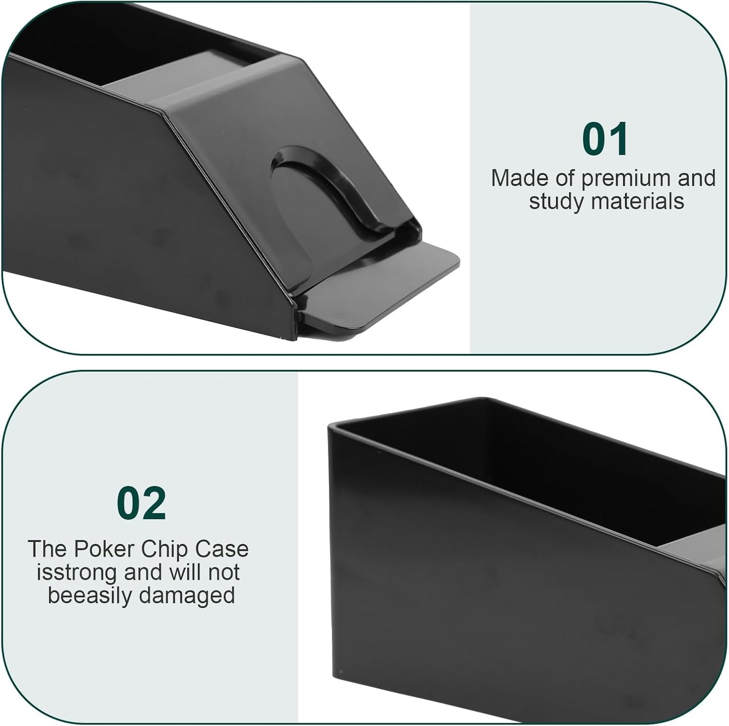 Blackjack Set for 4 Decks Pokers, Poker Accessories Casino Card Shufflers Card Dealer, ABS Blackjack Poker Set Playing Card Dispenser, Poker Card Dealer...