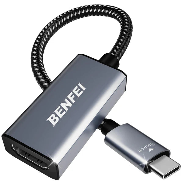 BENFEI USB C to HDMI Adapter, USB Type-C to HDMI Adapter [Thunderbolt 3/4 Compatible] with iPhone 15 Pro/Max, MacBook Pro/Air 2023, iPad Pro, iMac, S23, XPS 17, Surface Book 3 and More 1 Gray Regular price$8.99
