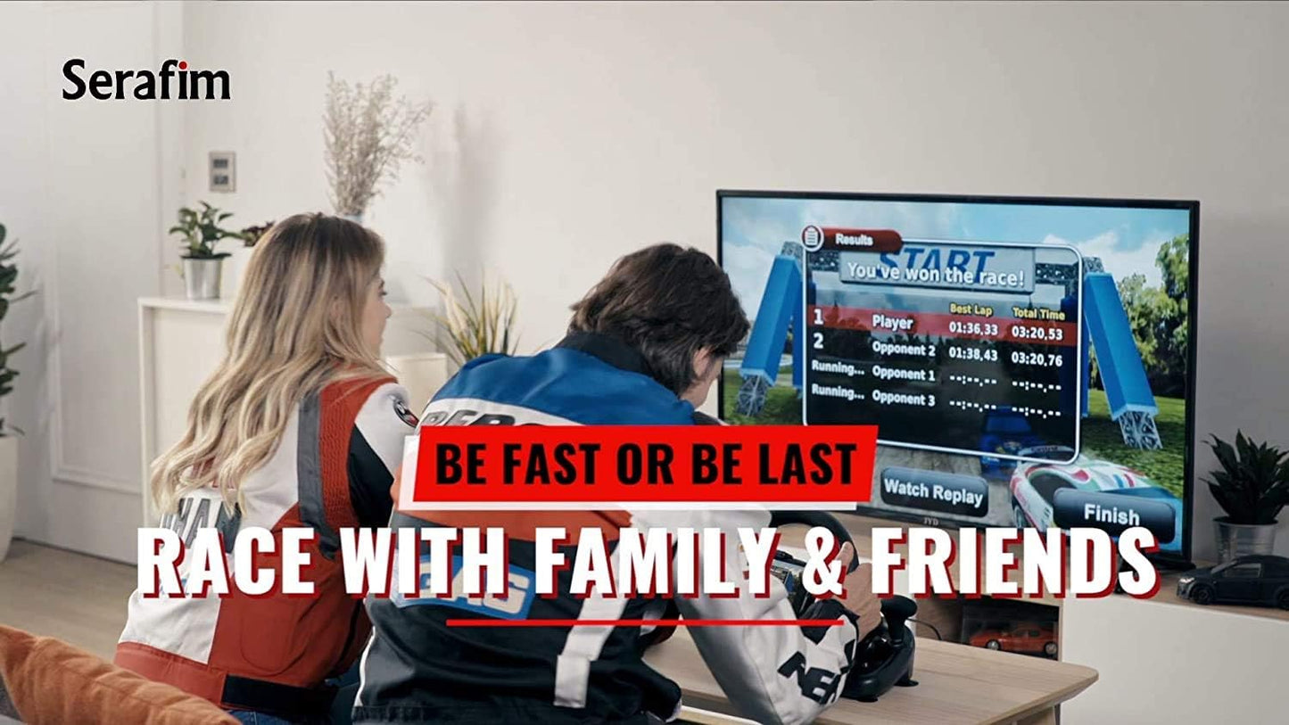 Serafim R1+ Racing Wheel - Gaming Steering Wheel with Responsive Pedal - Compatible with XBOX ONE, PS4, PS3, Switch, PC, iOS, Android - Xbox One Steering...