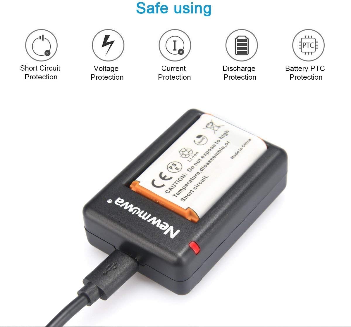 NP-BX1 Newmowa Battery (2-Pack) and Dual USB Charger Set for NP-BX1, NP-BX1/M8 and DSC-RX100, DSC-RX100 II, DSC-RX100M II, DSC-RX100 III, DSC-RX100 V,...