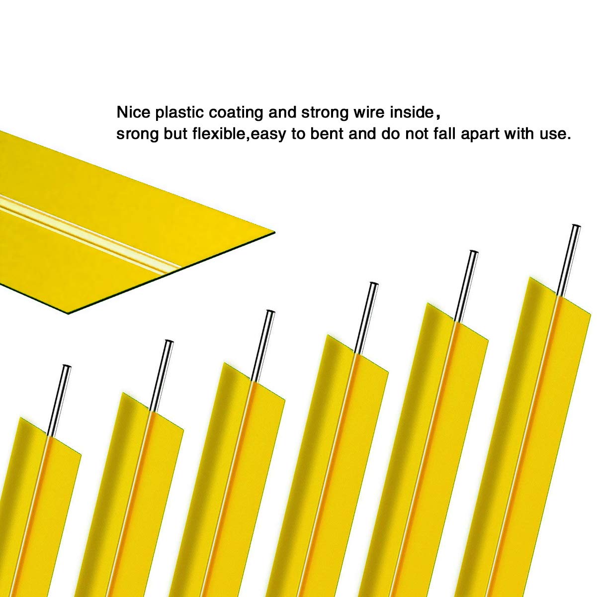 XC-TIE 500PCS 4'' Metallic Twist Ties Plastic Cable Ties for Bread Candy Bags, Party Cello, Cake Pops (Gold-500PCS)