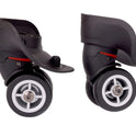 2 Pairs Luggage Suitcase Trolley Wheels with Axles – 49mm Black Replacement Set