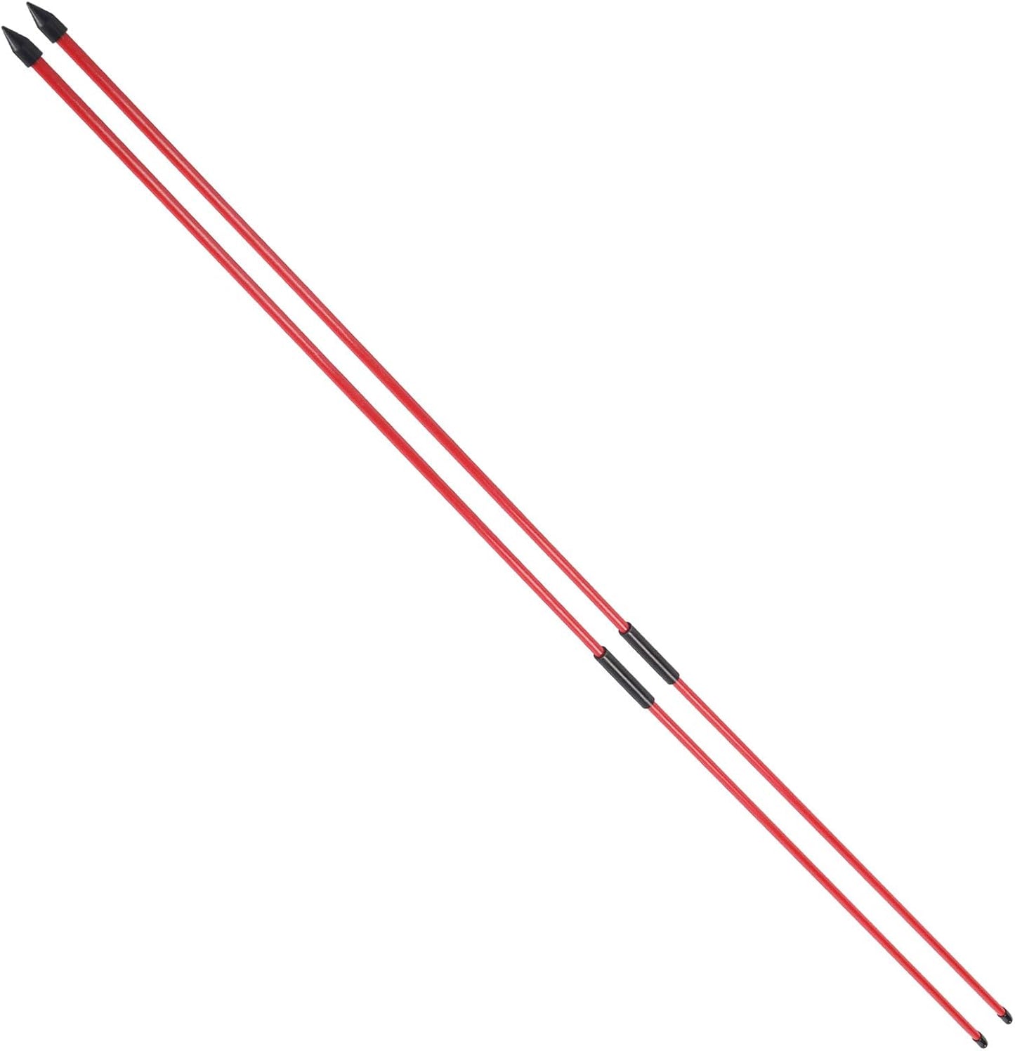 Collapsible Alignment Sticks,Fiberglass Golf Alignment Sticks, Golf Alignment Rods - Improve Swing Precision, 2 Section Foldable Design(Orange)