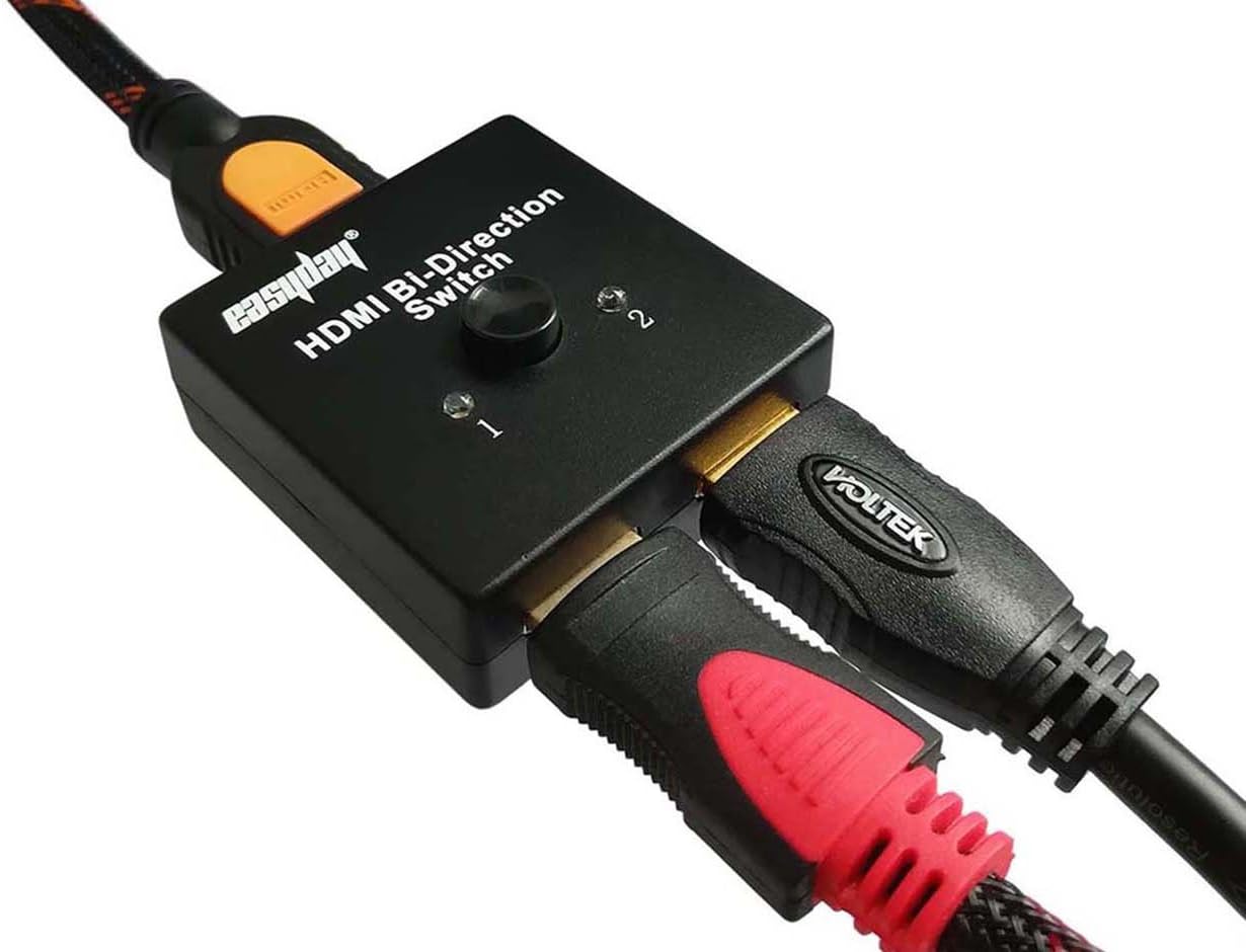 Easyday 2 Ports HDMI 2.0 Bi-Direction Switch 2x1 HDMI Switcher or 1x2 HDMI Splitter Support Ultra HD 4K 3D HDCP