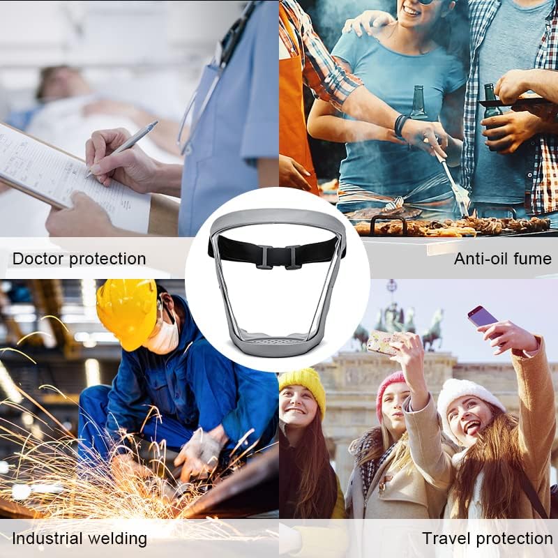 ascavs Face Shield for Grinding and Cutting,Clear Full Face Dust Mask Shield for Woodworking,Suitable for Dust and Debris Protection During Home Decoration,...