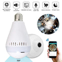 Hd Focus WiFi V380 Pro Fisheye 360° Panoramic Wireless CCTV Indoor WiFi Camera Led Bulb with Bulb Holder - Supports 64gb Sd Card (Not Included)
