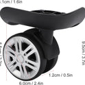 Fydun 1 Pair A65, Wheels Mute Swivel Suitcase Luggage Samsonite Replacement Wheels Replacement for Caster Repair Parts