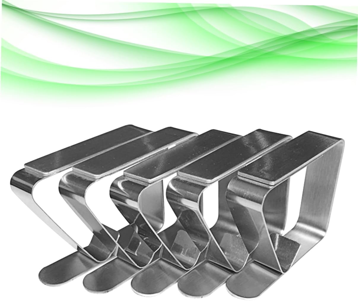 DECHOUS 5pcs Stainless Steel Tablecloth Clips Tablecloth Cover Clamps for Spill Prevention Dining Table Cover Hold Down Hotel Banquet Home Kitchen