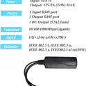Gigabit PoE Splitter 12V 2A Output with IEEE 802.3af/at Standard Compliant 10,100,1000Mbps Power Over Ethernet Splitter Adapter for Security Camera CCTV Surveillance 5.5x2.1mm DC Plug Cable(PS5712TG)
