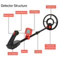 Waterproof Outdoor Metal Detector LCD Sensitive Search Coin Gold Digger Treasure Hunter for Kids/Starters