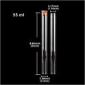 Pangyoo PYouo-Big Test Tubes, 15 Pieces Long Test Tubes, 55ml 22 * 220mm, with Cork Lids Glass Jars Glass Vials Small Glass Bottles, for DIY Craft Accessory