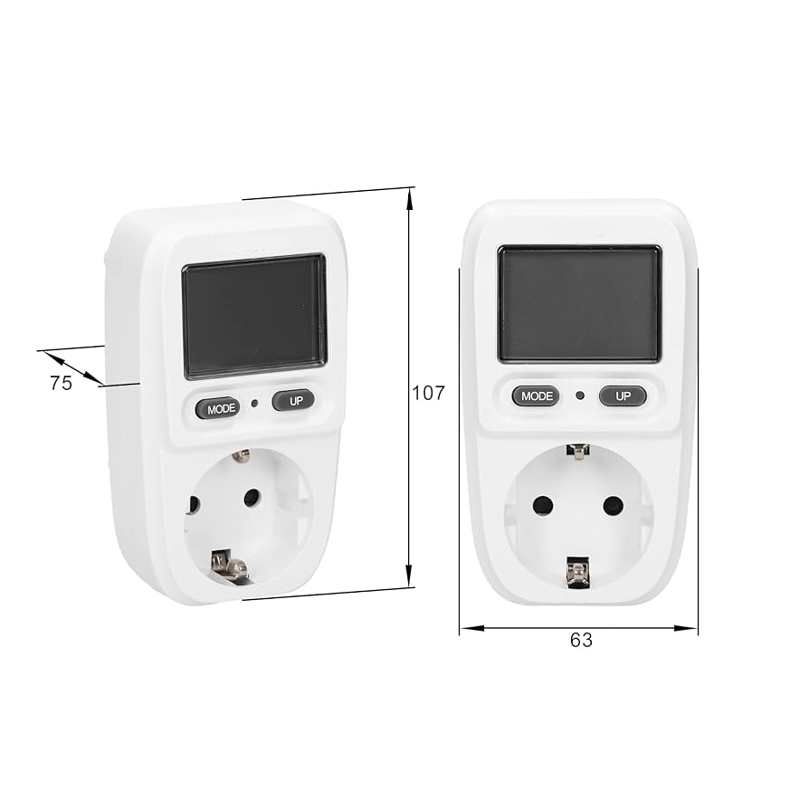 EU Plug 220V Digital LCD Power Meter Wattmeter Socket Energy Meter Kwh Voltage Current Frequency Electricity Monitor