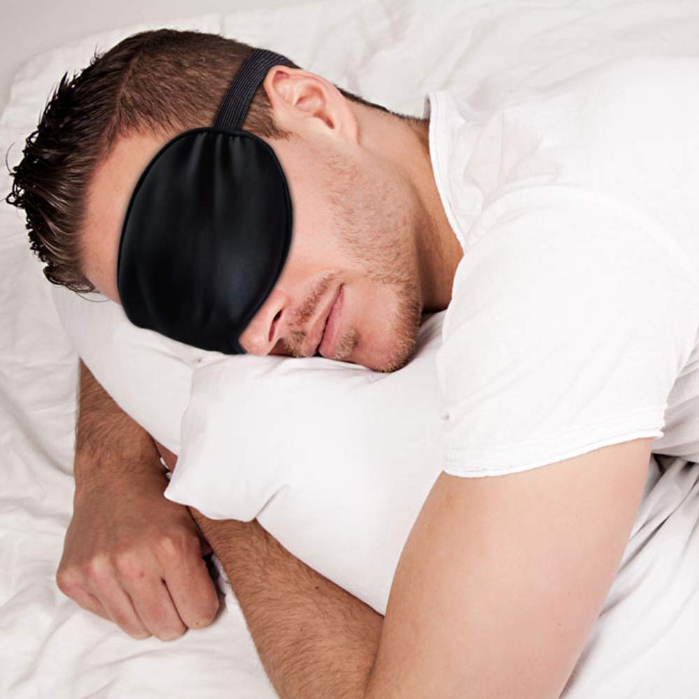 Inertop Comfort Sleep Mask, Deep Rest Light Blocking Eye Mask for Side Sleepers, Travel, Yoga, Lightweight, Soft and Contoured for Ultimate Rest (Black)