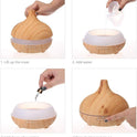 Aroma Essential Oil Diffuser, JoySusie 500ml Wood Grain Ultrasonic Cool Mist Whisper-Quiet Humidifier with Color LED Lights Changing & 4 Timer Settings,...