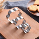 Cookie Cutters, Set of 12, Stainless Steel, Round Heart, Star, Flower, Cutter, Large, Medium, Small, Confectionery Tools, Christmas