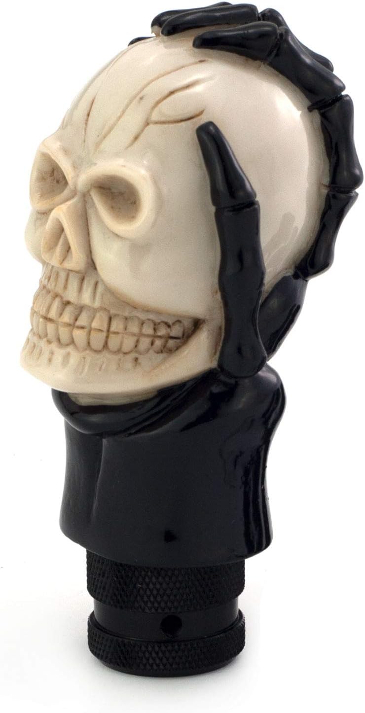 Thruifo Manual Car Knob Shift Handle Magic Skeleton Stick Fits Most MT Gears Beige and Black