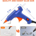 Klurra Hot Glue Gun, Mini Hot Glue Gun Kit with 30 Glue Sticks for School Crafts DIY Arts Quick Home Repairs, 20W (Blue)