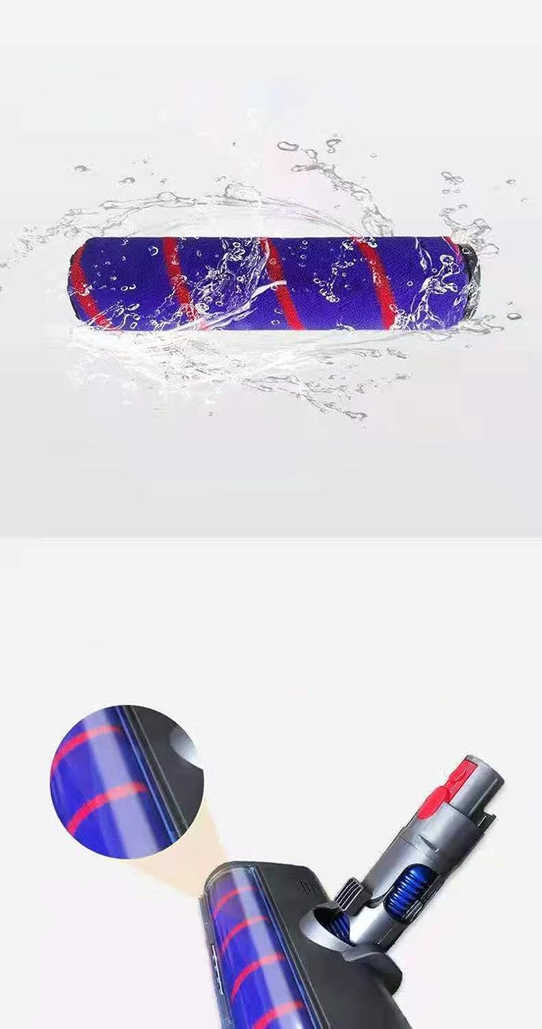ZahoTse Electric Mop Head for Dyson V15 / V7 / V8 / V10 / V11 Vacuum Cleaners, Double Roller,Universal brush,Electric Mop Attachment with Detachable Water...