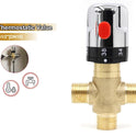 UGPLM Brass Thermostatic Mixing Valve 1/2 NPT Male Connections Home Plumbing Fixtures Bathroom for Showers Home Kitchen Bidets