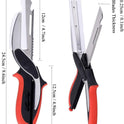 Vegetable Scissors and Food Cutter - Kitchen Shears With Cutting Board, Quick Slicer, Chopper for Meat and Vegetables