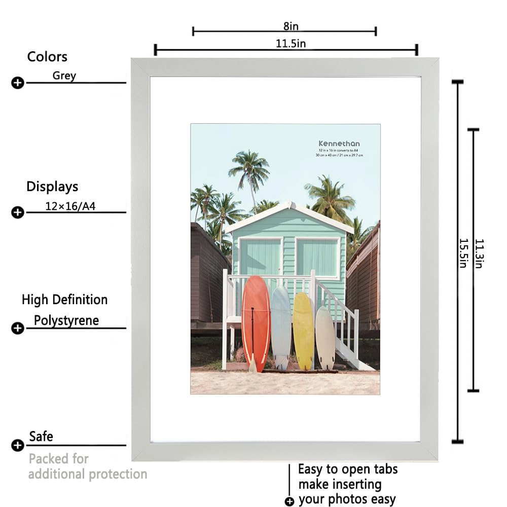 Kennethan White Picture Frame 30x40 cm Set of 2 – A4 Mount