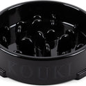 KOUKI - Slow Feeding Dog Bowl - 1.5 Cups - Puppy Certified - Small and Medium Breeds - Slow Feeder Dog Bowls - Maze - Puzzle - Puppy Trainer - Dog Food Bowls - Anti-Slide - Black Dog Feeder