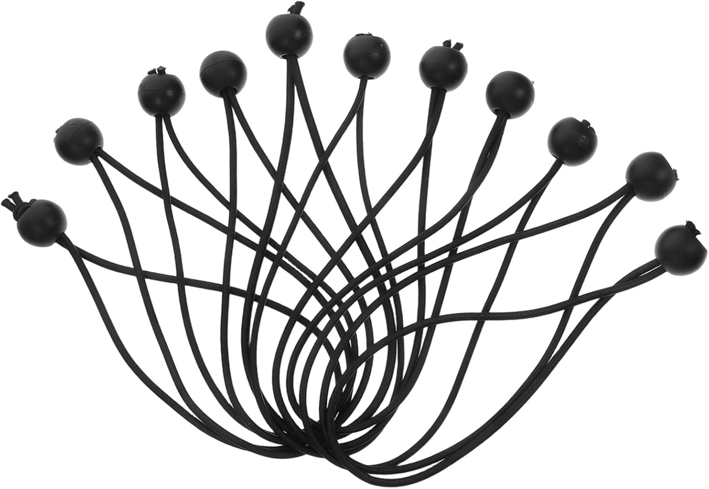 Yardwe 10pcs Elastic Bungee Ball Ropes Outdoor Umbrella Fixing Belt Tarp Fasteners Heavy Duty Tent Strap Canopy Umbrella Tie Down
