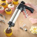Multifunctional Cookie Maker Press Kit – Stainless Steel Cookie Press with 7 Icing Nozzles & 13 Discs