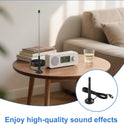 Dab FM Radio Antenna with Magnetic Base, 75 Ohm Internal TV Antenna Compatible with Stereo Tuners, AV Receivers, Amplifiers, Home Cinema and Hifi Systems
