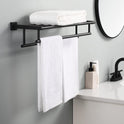 RTCUL Towel Rack for Bathroom 32 Inch Wall Mounted Towel Rack Brushed Gold Towel Shelf with Double Towel Bar SUS304 Stainless Steel Towel Holder for...
