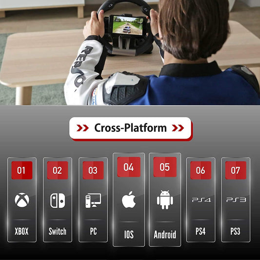 Serafim R1+ Racing Wheel - Gaming Steering Wheel with Responsive Pedal - Compatible with XBOX ONE, PS4, PS3, Switch, PC, iOS, Android - Xbox One Steering...