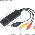 VHS to Digital Converter USB 2.0 Video Audio Capture Card Box VCR DVD TV To Digital Adapter