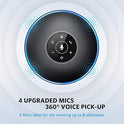 EMEET Bluetooth Speakerphone M2 Black Conference Speaker for 5-8 People