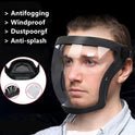 Transparent Anti-spray Face Shield Kitchen Protective Mask Splash-proof Full Face Cover Unisex Clear Goggles Kitchen Tools with PM2.5 filter