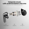 AI Language Translation Earbuds Real-Time 2-Way Translator with 143 Languages & Accents, 3-1 Wireless Earbuds Smart Touch Control,