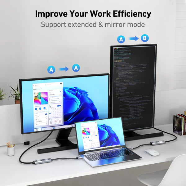 BENFEI USB C to HDMI Adapter, USB Type-C to HDMI Adapter [Thunderbolt 3/4 Compatible] with iPhone 15 Pro/Max, MacBook Pro/Air 2023, iPad Pro, iMac, S23, XPS 17, Surface Book 3 and More 1 Gray Regular price$8.99