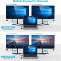 HOPDAY 10 Ports USB C Docking Station - USB C Hub for MacBook Pro/Air, and Surface Pro - USB C Adapter with Dual Display (USB A 3.0, HDMI, VGA, PD 100W,...