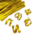 XC-TIE 500PCS 4'' Metallic Twist Ties Plastic Cable Ties for Bread Candy Bags, Party Cello, Cake Pops (Gold-500PCS)