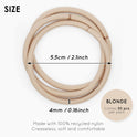 No Damage Elastic Hair Ties, 4mm Thick Rubber Bands for Women & Kids, Perfect for Ponytails, Braids & All Hair Types, 30 PCS, Blonde pack of 50
