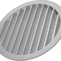 Vent Systems 12” Inch Aluminum Steel Soffit Vent Cover – Round Louvered Air Vent Grille with Built-in Mesh Screen and Flange – Heavy-Duty HVAC Register for...