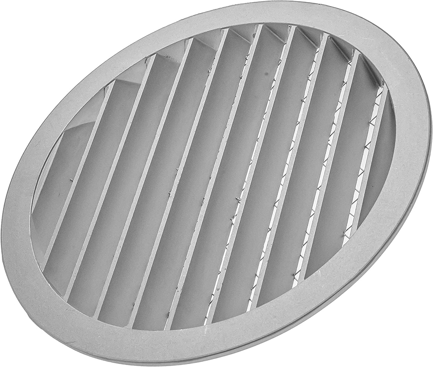 Vent Systems 12” Inch Aluminum Steel Soffit Vent Cover – Round Louvered Air Vent Grille with Built-in Mesh Screen and Flange – Heavy-Duty HVAC Register for...