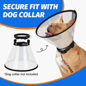 Supet Dog Cone Collar Adjustable After Surgery, Comfortable Pet Recovery Collar & Cone for Large Medium Small Dogs, Elizabethan Dog Neck Collar Plastic...