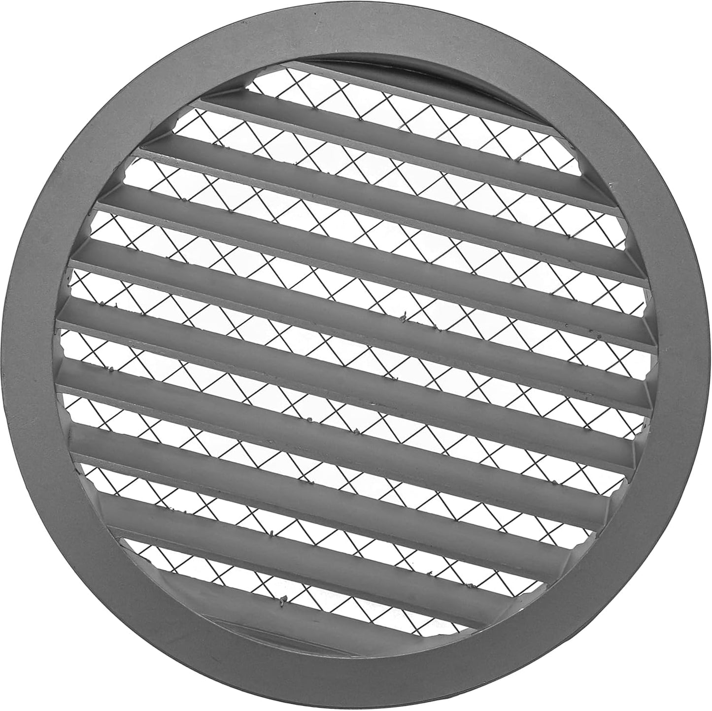 Vent Systems 12” Inch Aluminum Steel Soffit Vent Cover – Round Louvered Air Vent Grille with Built-in Mesh Screen and Flange – Heavy-Duty HVAC Register for...