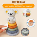 Baby Stacking Toy Baby Teething Toy Koala Baby Stacking Ring Toys Nesting Circle Toy Silicone Baby Toys Early Educational Christmas Toy Gifts for 6 12 18...