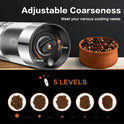 Advanfam Upgraded Larger Capacity Electric Salt and Pepper Grinder Stainless Steel Pepper Grinder with LED Light, Rechargeable Automatic Salt Pepper Mill...