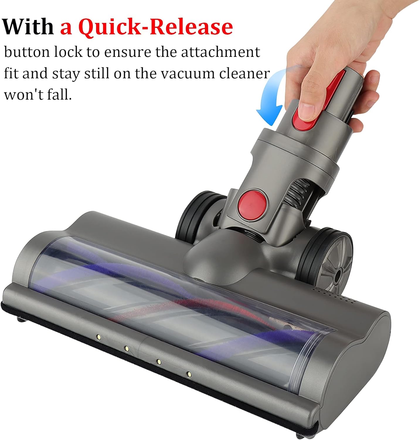 Ninthseason Quick-Release Direct Drive Cleaner Head Turbine Floor Tool for Dyson V15 V11 V10 V8 V7 Cordless Vacuum Cleaner for Carpets and Hard Floors